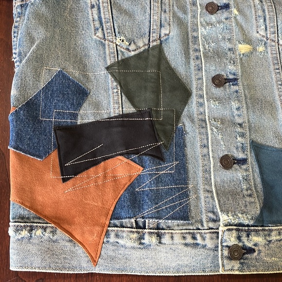 Levi's Premium Men's Vintage Leather Patch Trucker Jacket Urban Outfitters NWT - Picture 8 of 10